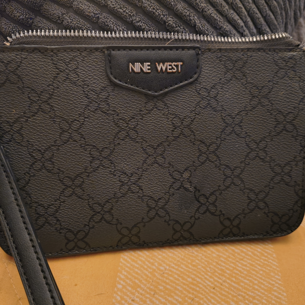 Nine West Black Patterned Clutch
